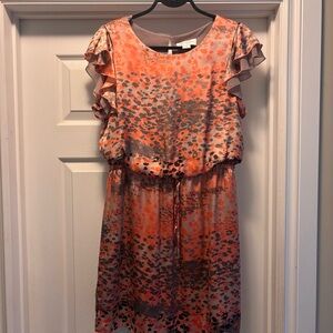 Jessica Simpson Coral and Taupe Dress
